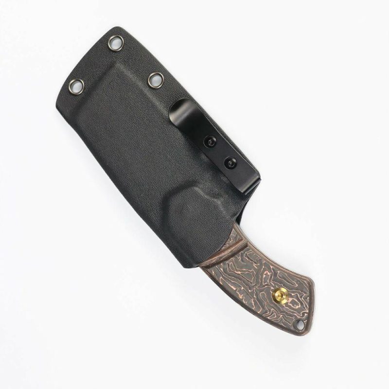 Korvid S Fixed Blade Copper Carbon Fiber + Kydex Sheath Handle (2.9" CPM-S35VN Blade) Koch Tools -G2030A7 | Fixed Blades