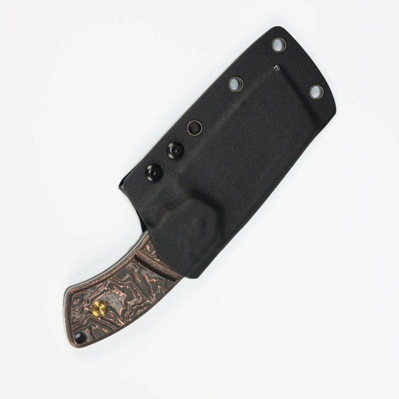 Korvid S Fixed Blade Copper Carbon Fiber + Kydex Sheath Handle (2.9" CPM-S35VN Blade) Koch Tools -G2030A7 | Fixed Blades