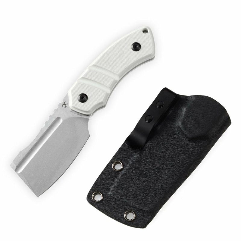 Korvid S Fixed Blade White G10 + Kydex Sheath Handle (2.9" 14C28N Blade) Koch Tools -G2030A2 White | Fixed Blades