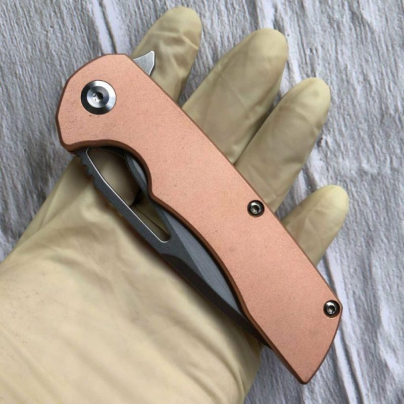 Kryo K1001C1 CPM-S35VN Blade Red Copper Handle with Kim Ning Design Red | Folding Pocket Knives