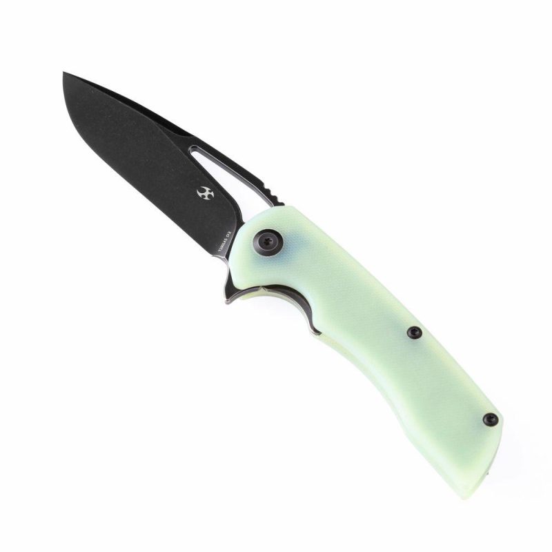 Kryo T1001A5 D2 Blade Jade G10 Handle with Kim Ning Design Jade | Folding Pocket Knives