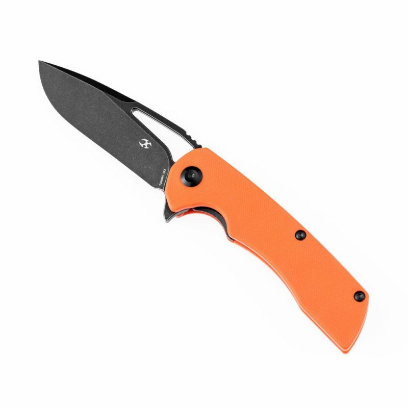 Kryo T1001B4 Black Coating D2 Blade Orange G10 Handle with Kim Ning Design Orange | Folding Pocket Knives