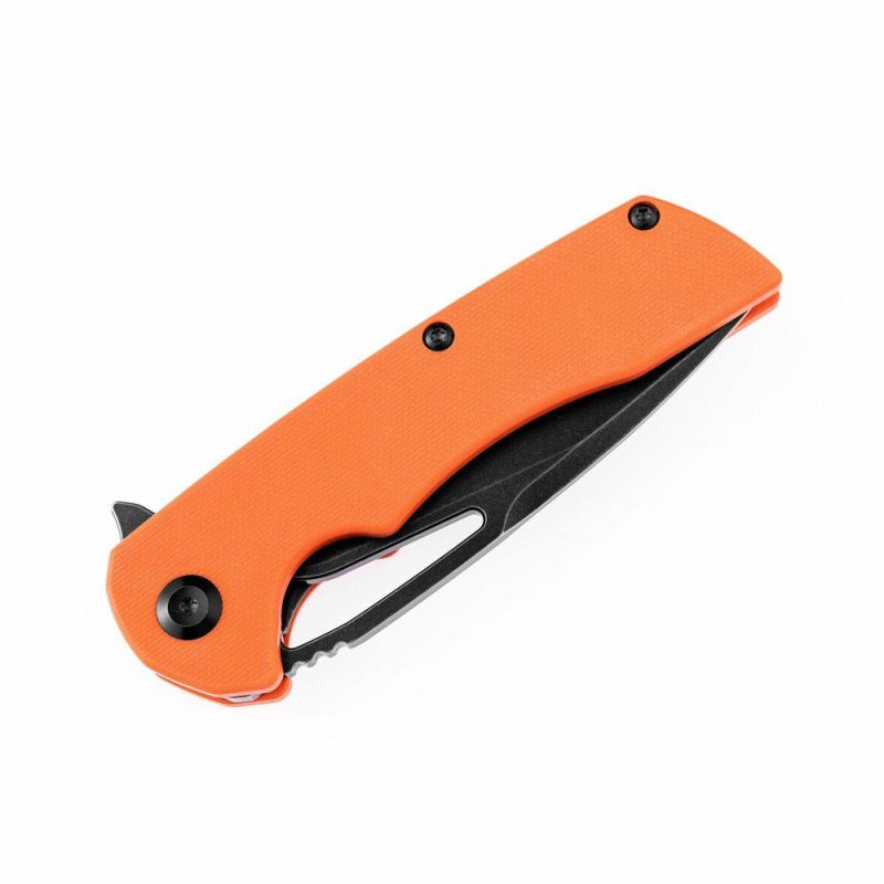 Kryo T1001B4 Black Coating D2 Blade Orange G10 Handle with Kim Ning Design Orange | Folding Pocket Knives