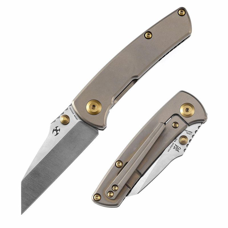 Little Main Street K2015A2 Bronze Anodized Titanium Handle with Dirk Pinkerton Design | Folding Pocket Knives