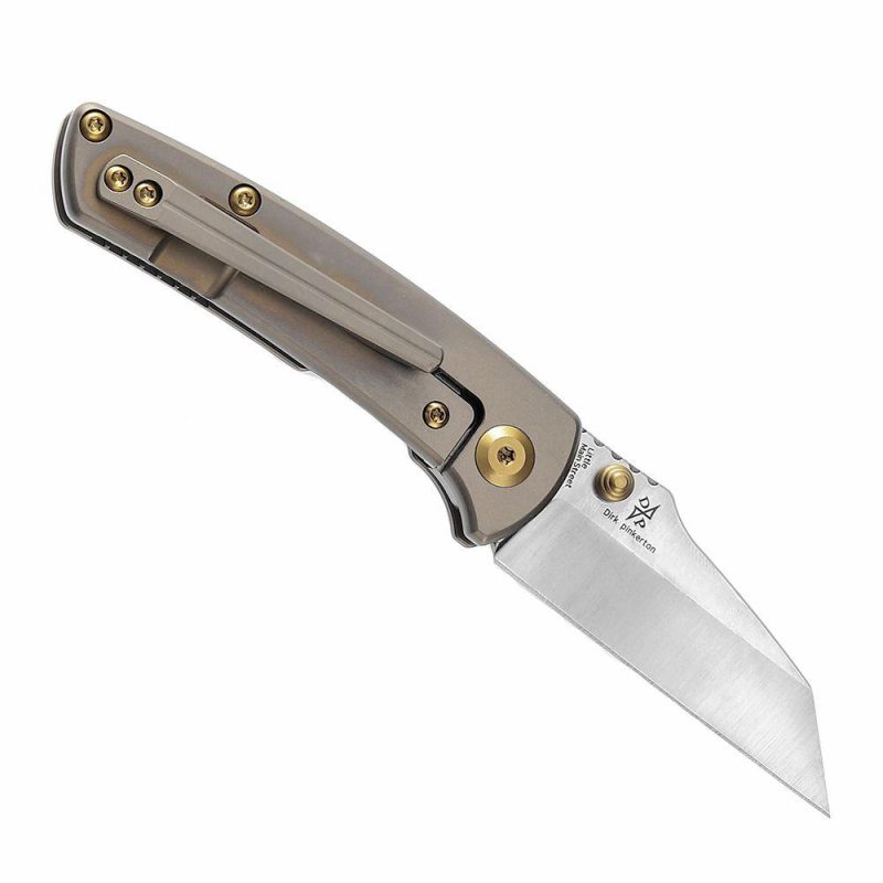 Little Main Street K2015A2 Bronze Anodized Titanium Handle with Dirk Pinkerton Design | Folding Pocket Knives