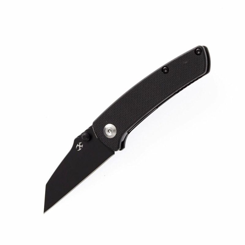 Little Main Street Thumb Studs Knife Black G10 Handle (2.26” 154CM Blade) Dirk Pinkerton Design -T2015A1 | Folding Pocket Knives