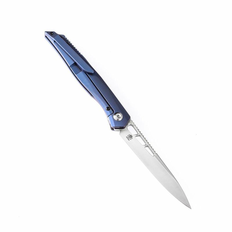 lucky Star K1013A2 CPM-S35VN BladeBlue Anodized Titanium Handle with MaxTkachuk Design | Folding Pocket Knives