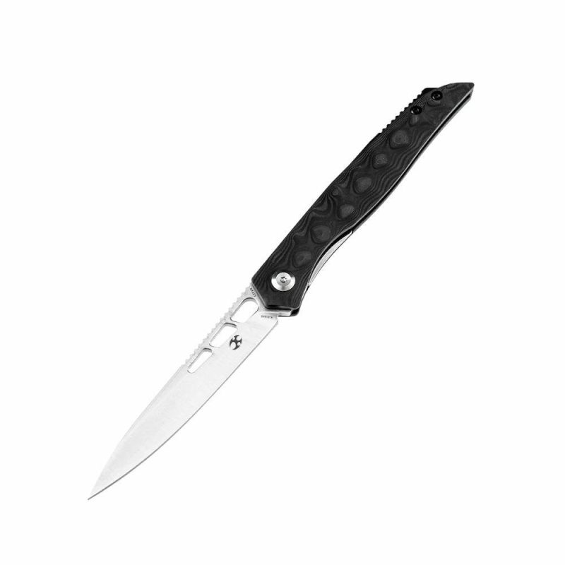 Lucky Star K1013A3 Rose Pattern Carbon Fiber CPM-S35VN MaxTkachuk Designed | Folding Pocket Knives