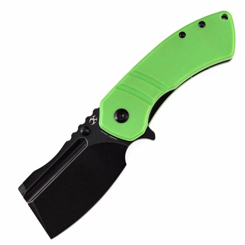 M+ Korvid Thumb Studs/Flipper Knife Grass Green G10 Handle (3.07’‘ 154CM Blade ) Koch Tools Design-T2030B3U Grass Green | Folding Pocket Knives