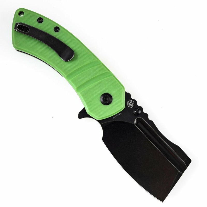 M+ Korvid Thumb Studs/Flipper Knife Grass Green G10 Handle (3.07’‘ 154CM Blade ) Koch Tools Design-T2030B3U Grass Green | Folding Pocket Knives