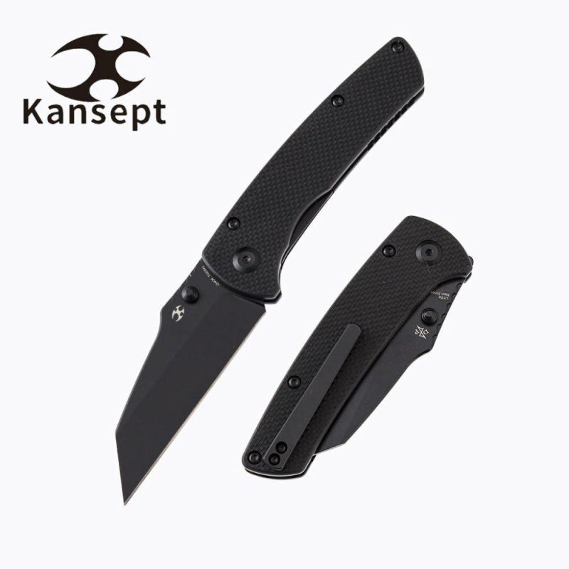 Main Street T1015A1 Black G10 Handle Black TiCn Coated 154CM Blade Dirk Pinkerton Design Black | Folding Pocket Knives