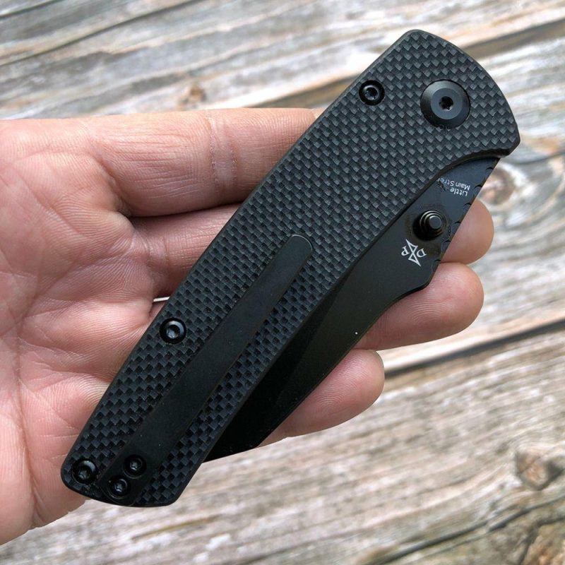 Main Street T1015A1 Black G10 Handle Black TiCn Coated 154CM Blade Dirk Pinkerton Design Black | Folding Pocket Knives