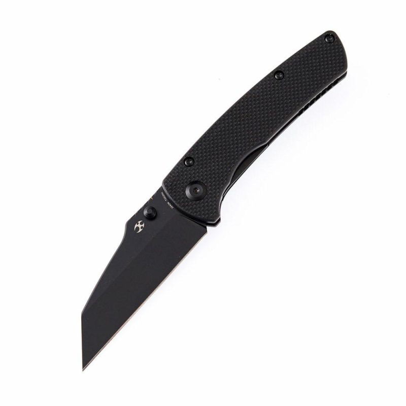 Main Street T1015A1 Black G10 Handle Black TiCn Coated 154CM Blade Dirk Pinkerton Design Black | Folding Pocket Knives