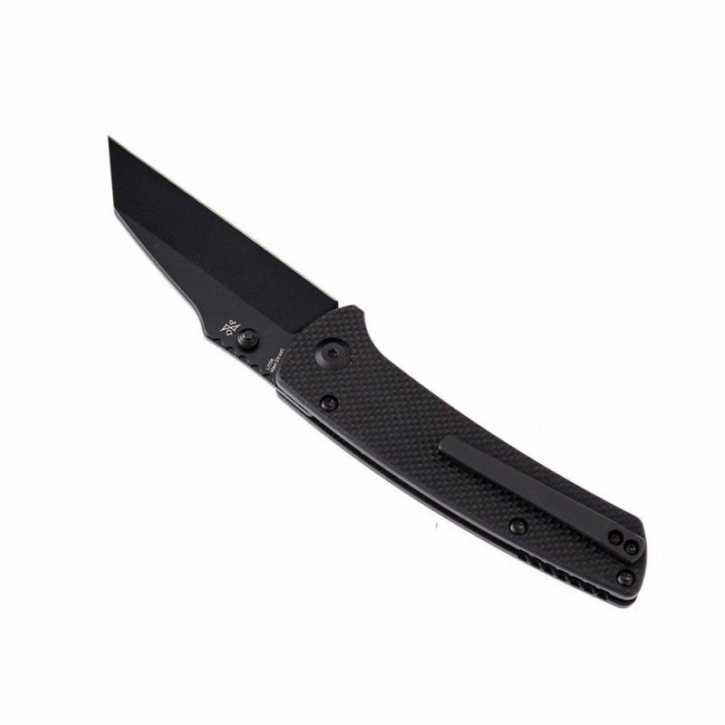 Main Street T1015A1 Black G10 Handle Black TiCn Coated 154CM Blade Dirk Pinkerton Design Black | Folding Pocket Knives