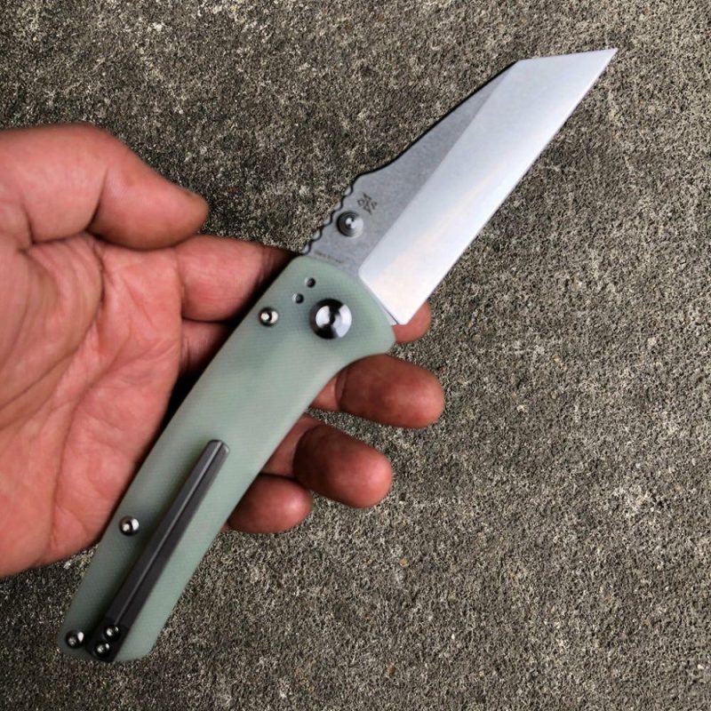 Main Street T1015B1 Jade G10 Handle 154CM Blade Dirk Pinkerton Design Jade | Folding Pocket Knives