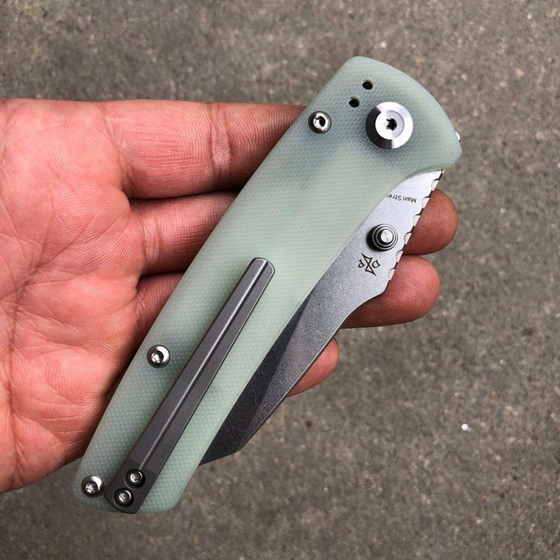 Main Street T1015B1 Jade G10 Handle 154CM Blade Dirk Pinkerton Design Jade | Folding Pocket Knives