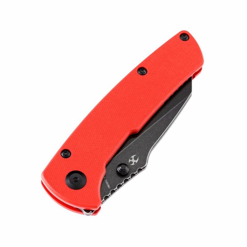 Main Street T1015B2 Red G10 Handle Black TiCn Coated 154CM Blade Dirk Pinkerton Design Red | Folding Pocket Knives