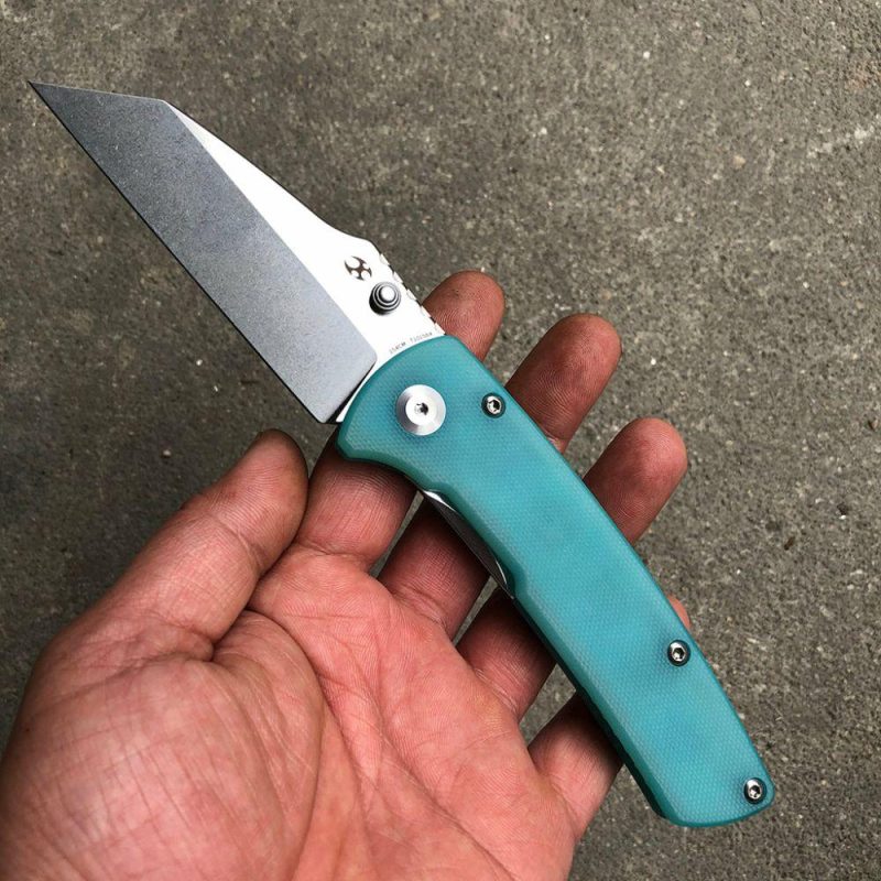 Main Street T1015B4 Blue G10 Handle Stonewashed 154CM Blade Dirk Pinkerton Design Blue | Folding Pocket Knives