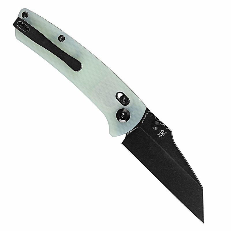 Main Street Thumb Studs/ Crossbar Lock Knife Jade G10 Handle (3.36” 154CM Blade) Dirk Pinkerton Design-T1015V7 Jade /Black | Folding Pocket Knives