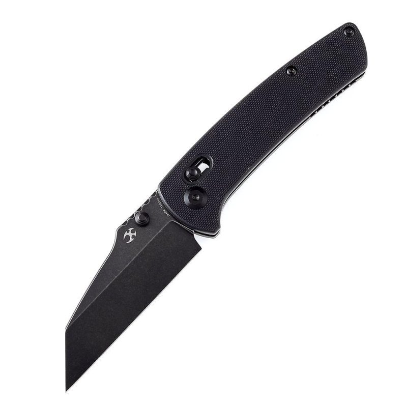 Main Street Thumb Studs/Crossbar Lock Knife Black G10 Handle (3.36”154CM Blade) Dirk Pinkerton Design-T1015V1 Black | Folding Pocket Knives