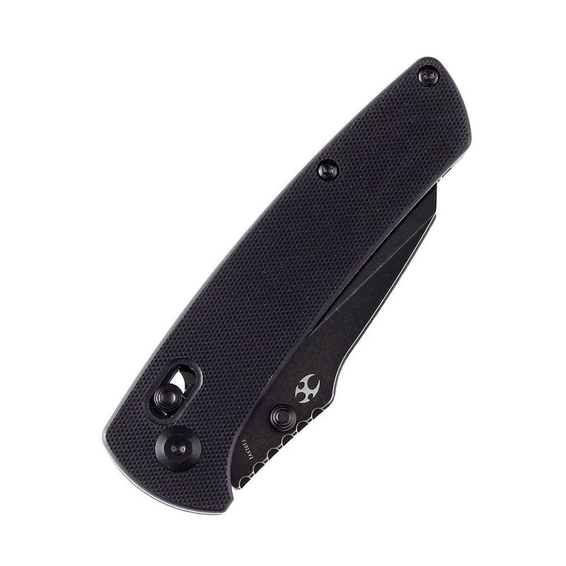 Main Street Thumb Studs/Crossbar Lock Knife Black G10 Handle (3.36”154CM Blade) Dirk Pinkerton Design-T1015V1 Black | Folding Pocket Knives