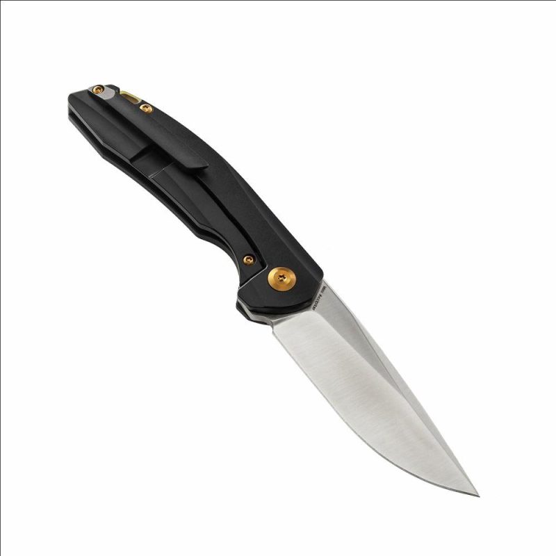 Mini Accipiter K2007A3 Front Flipper CPM-S35VN Blade Titanium Handle with Cooper Inlay Bronze | Folding Pocket Knives