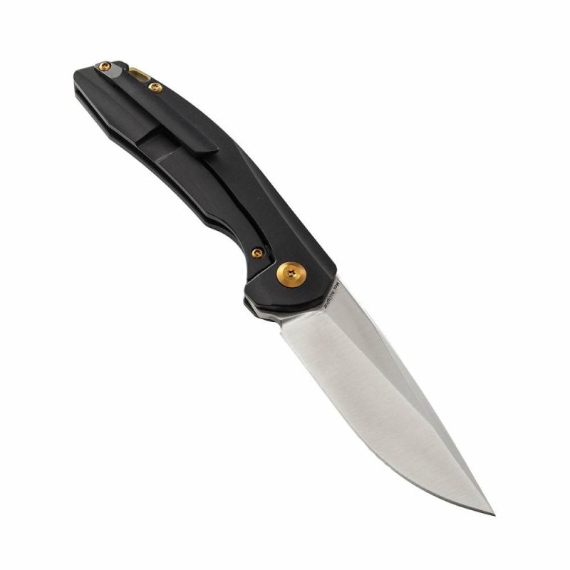 Mini Accipiter K2007A5 Under 3” Front Flipper Titanium Handle with Copper Inlay S35VN Blade Bronze | Folding Pocket Knives