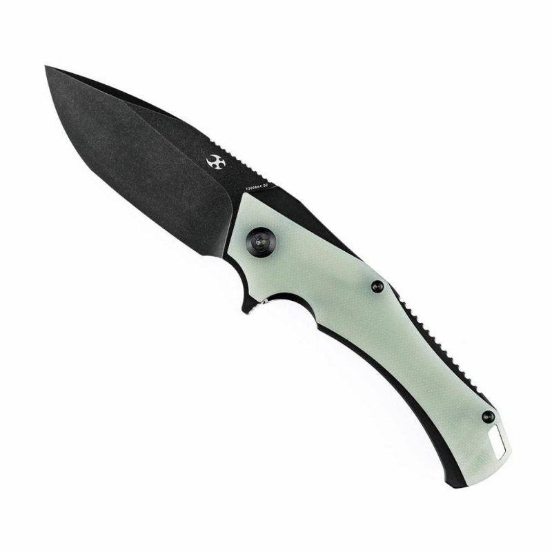 Mini Hellx T2008A4 Black TiCn Coated D2 Blade Jade G10 Handle with Mikkel Willumsen Design | Folding Pocket Knives