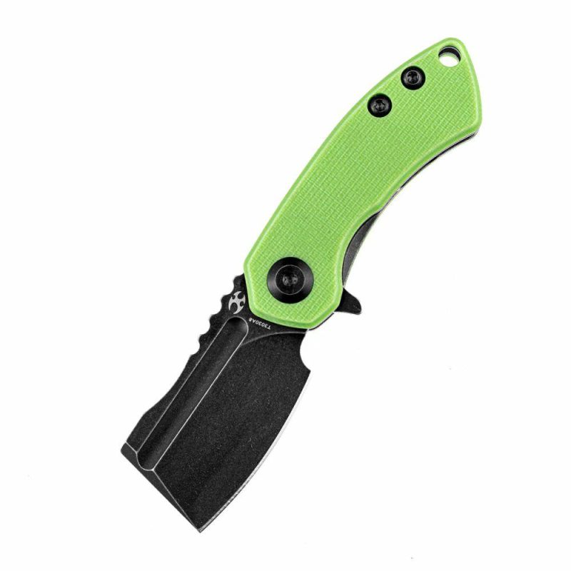 Mini Korvid Flipper Knife Green G10 Handle (1.45” 154CM Blade) Koch Tools Design -T3030A8 Green | Folding Pocket Knives