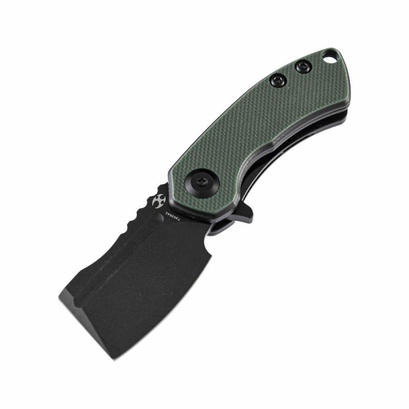 Mini Korvid Flipper Knife OD Green G10 Handle (1.45” 154CM Blade) Koch Tools Design-T3030A1 Green | Folding Pocket Knives