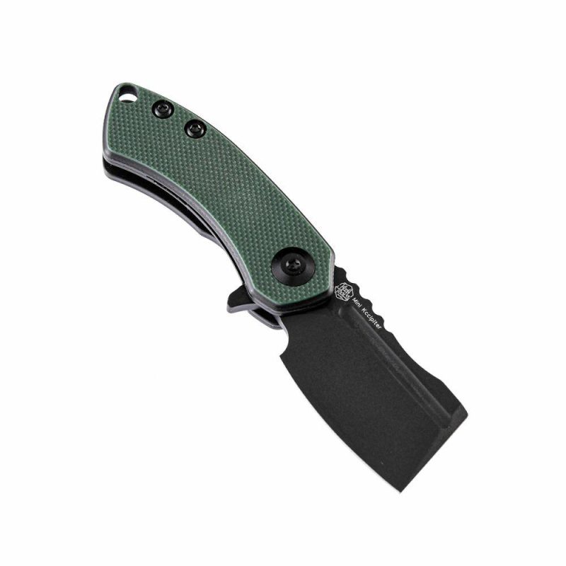 Mini Korvid Flipper Knife OD Green G10 Handle (1.45” 154CM Blade) Koch Tools Design-T3030A1 Green | Folding Pocket Knives