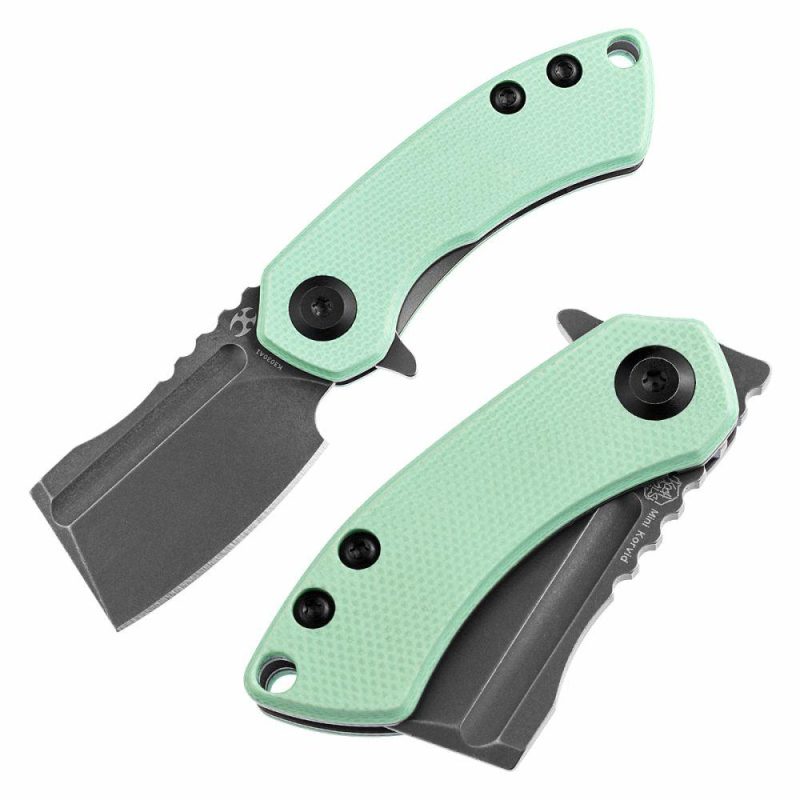 Mini Korvid Flipper knife Tiffany Blue G10 Handle (1.45’‘CPM-S35VN Blade ) Koch Tools Design-K3030A1 Tiffany Blue | Folding Pocket Knives