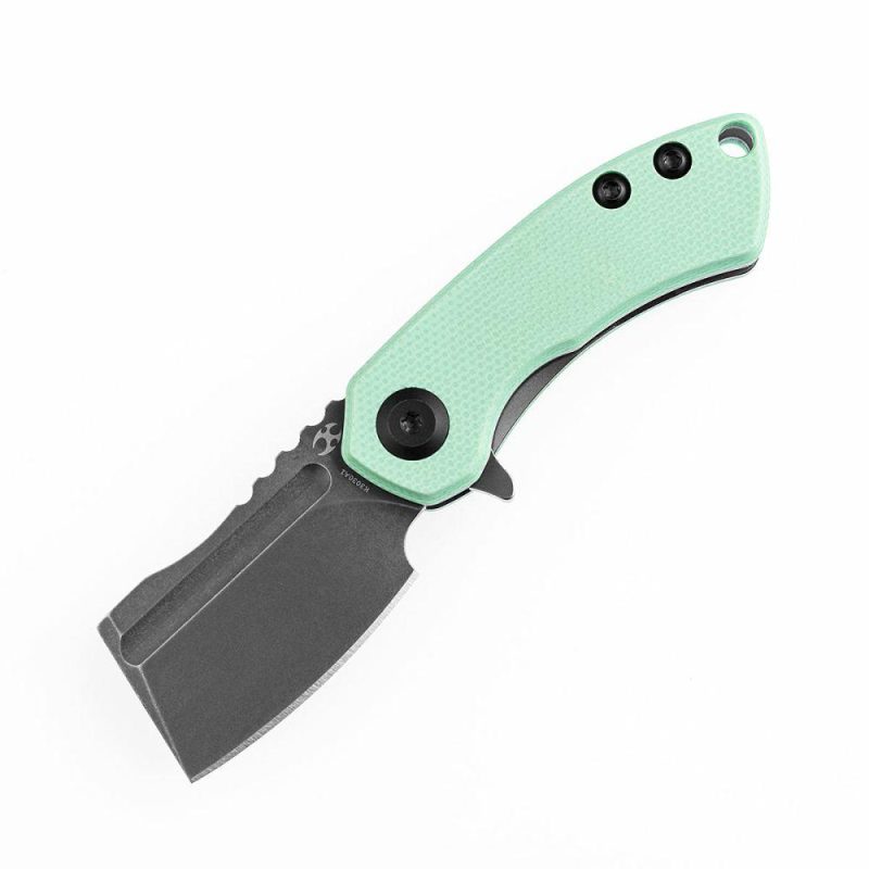 Mini Korvid Flipper knife Tiffany Blue G10 Handle (1.45’‘CPM-S35VN Blade ) Koch Tools Design-K3030A1 Tiffany Blue | Folding Pocket Knives