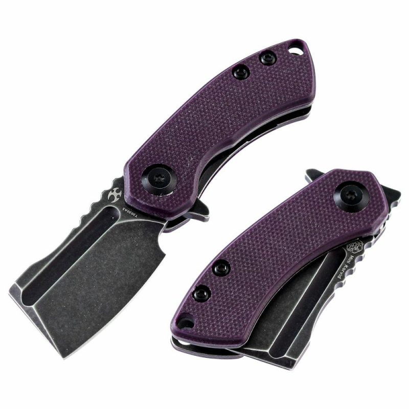 Mini Korvid Purple G10 Handle (1.45” 154CM Blade) Koch Tools -T3030A3 Purple | Folding Pocket Knives