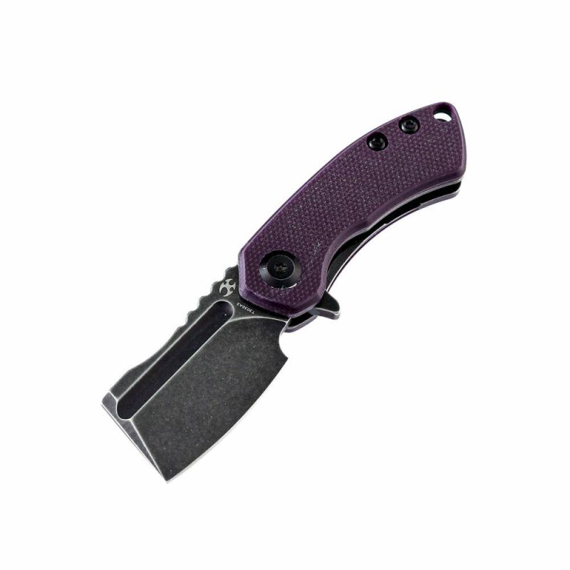 Mini Korvid Purple G10 Handle (1.45” 154CM Blade) Koch Tools -T3030A3 Purple | Folding Pocket Knives