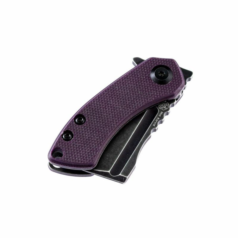 Mini Korvid Purple G10 Handle (1.45” 154CM Blade) Koch Tools -T3030A3 Purple | Folding Pocket Knives