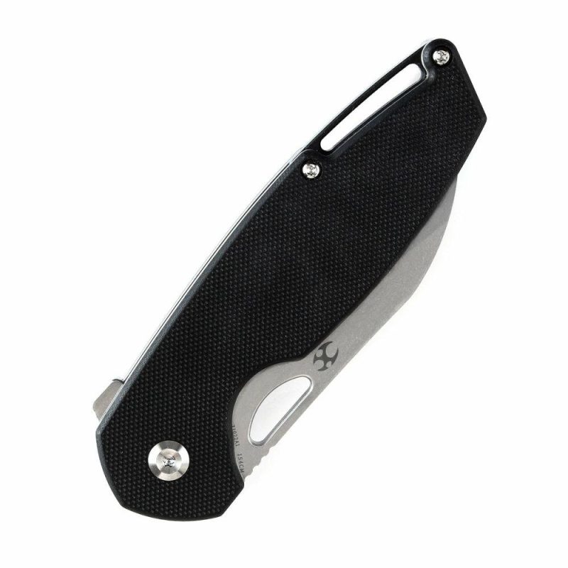 Model 6 Flipper/Thumb Hole Knife Black G10 Handle (3.1” 154CM Blade) -T1022A1 Black | Folding Pocket Knives