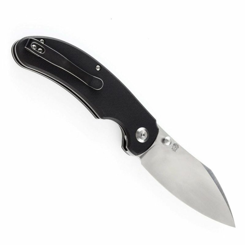 Nesstreet Thumb Stub Knife Black G10 Handle (3.58”154CM Blade) Karambit Maker-T1039A1 | Folding Pocket Knives