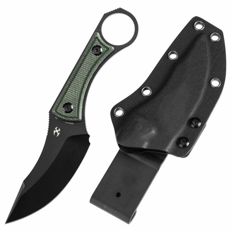 Niko Fixed Knife Green Micarta Handle (3.54”D2 Blade ) with Sheath Marco Knives Design -G004A2 | Fixed Blades