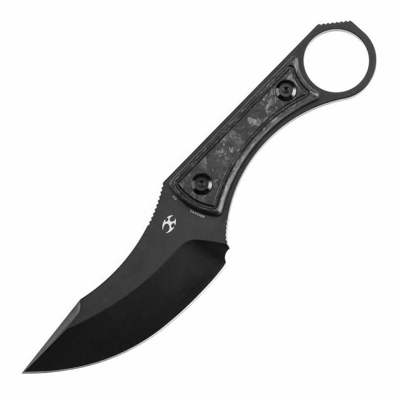 Niko Fixed Knife Shred Carbon Fiber Handle (3.54”D2 Blade ) with Sheath Marco Knives Design -G004A1 | Fixed Blades