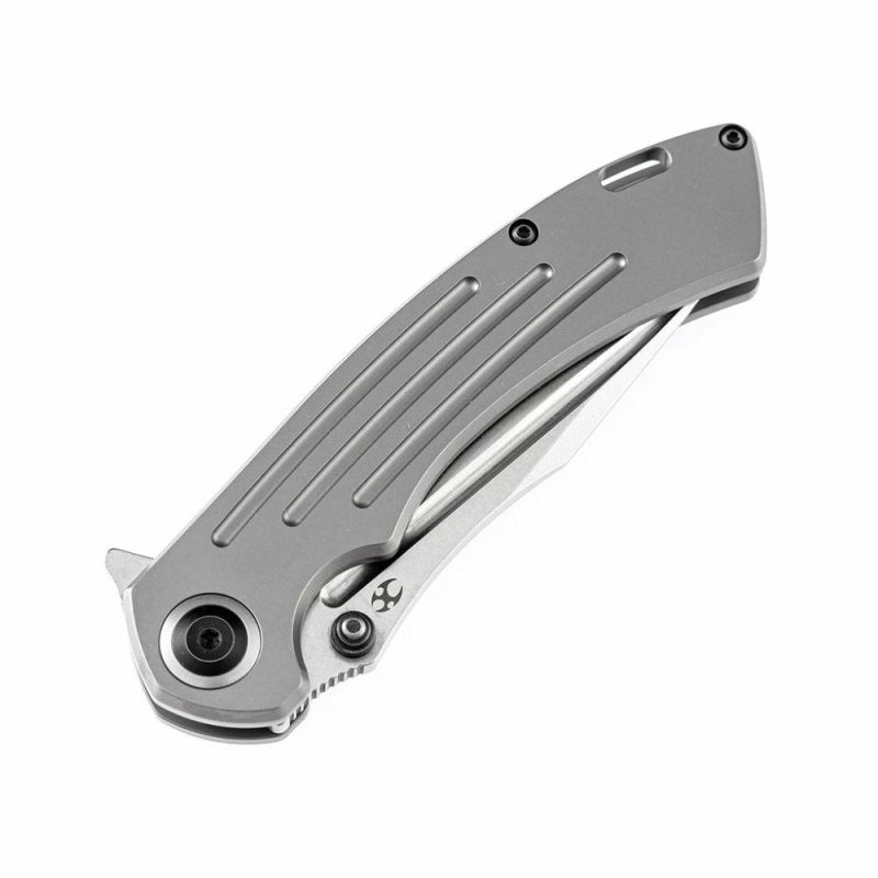 Pretatout K1032A2 Titanium Handle CPM-S35VN Blade with Kmaxrom Design | Folding Pocket Knives