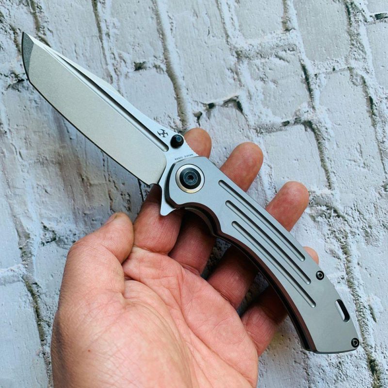 Pretatout K1032T1 CPM-S35VN Blade Titanium Handle with Kmaxrom Design | Folding Pocket Knives