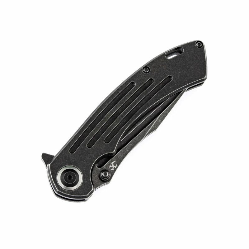 Pretatout K1032T2 Black TiCn Cotaed CPM-S35VN Handle Blade Black Anodized Titanium Handle Handle with Kmaxrom Design | Folding Pocket Knives