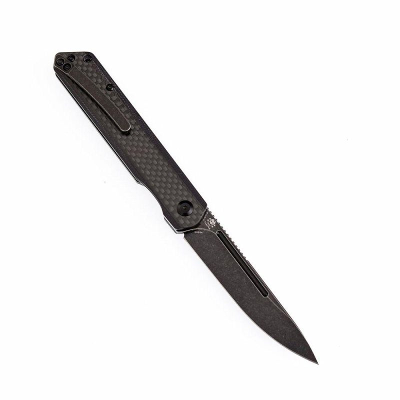 Prickle K1012A3 Gentlemen Front Flipper Twill Carbon Fiber Handle CPM-35VN Blade Black | Folding Pocket Knives