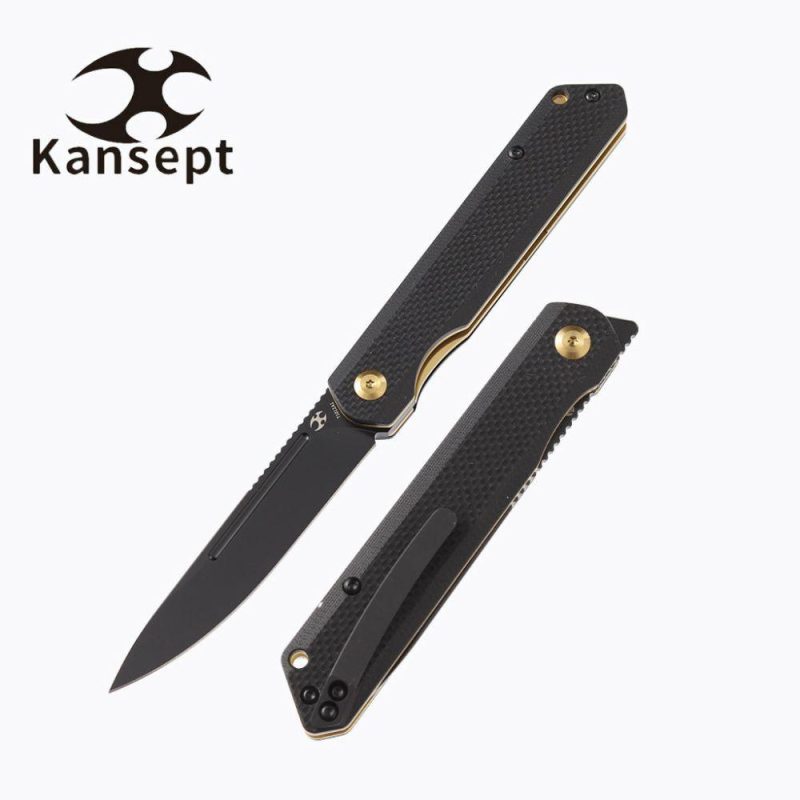 Prickle T1012A1 Gentlemen Front Flipper Black G10 Handle 154CM Blade Black | Folding Pocket Knives