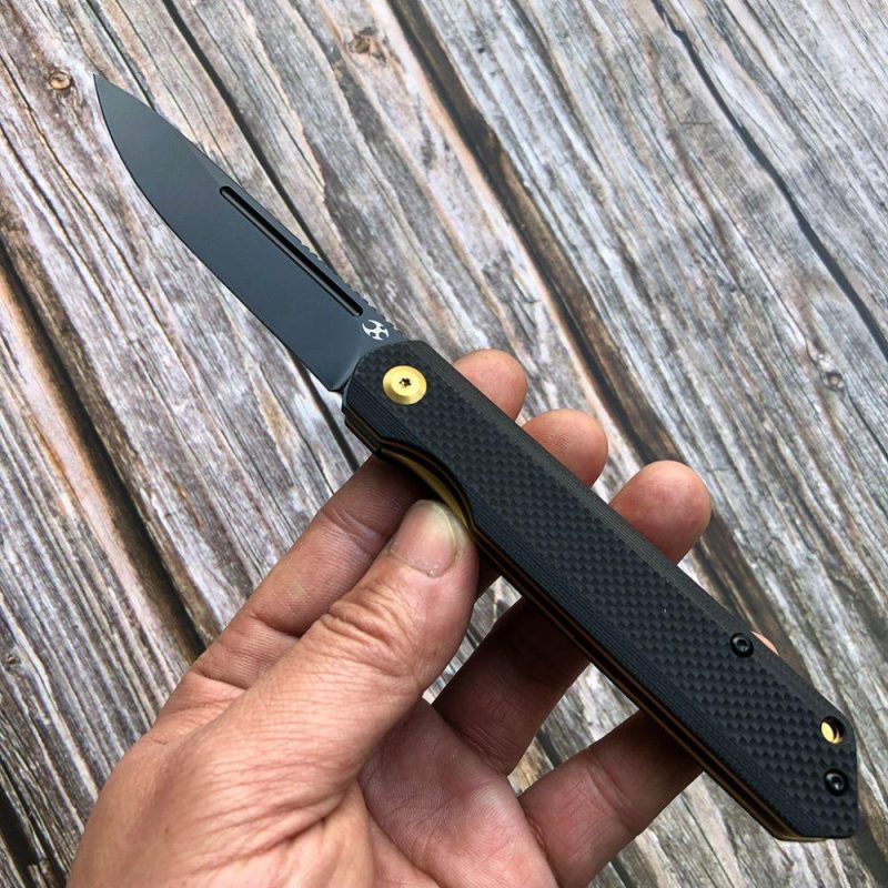 Prickle T1012A1 Gentlemen Front Flipper Black G10 Handle 154CM Blade Black | Folding Pocket Knives