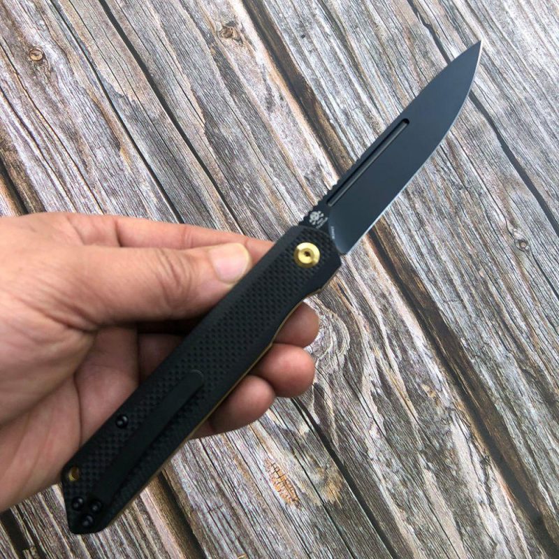 Prickle T1012A1 Gentlemen Front Flipper Black G10 Handle 154CM Blade Black | Folding Pocket Knives