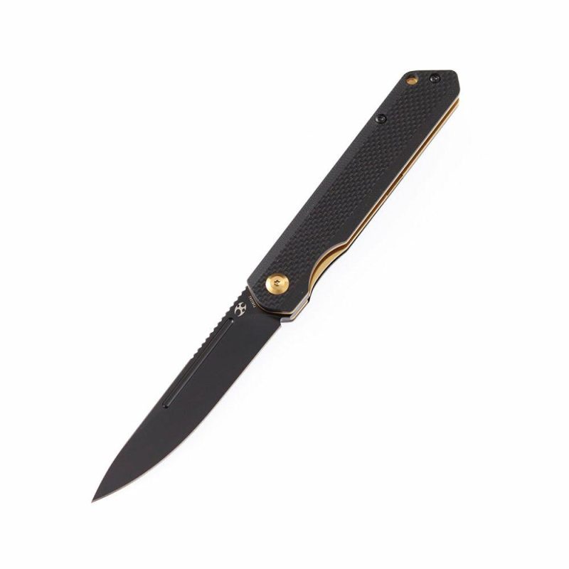 Prickle T1012A1 Gentlemen Front Flipper Black G10 Handle 154CM Blade Black | Folding Pocket Knives