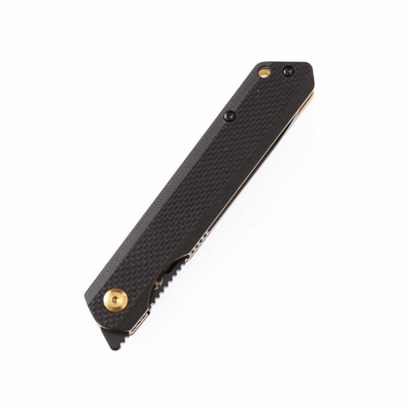 Prickle T1012A1 Gentlemen Front Flipper Black G10 Handle 154CM Blade Black | Folding Pocket Knives