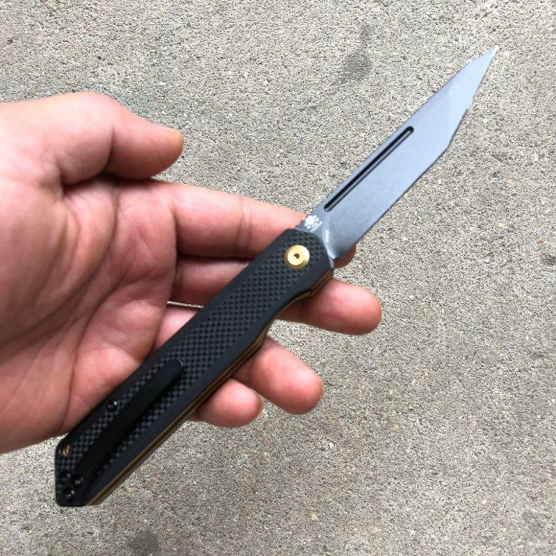 Prickle T1012T1 Gentlemen Front Flipper Black G10 Handle 154CM Blade Black | Folding Pocket Knives